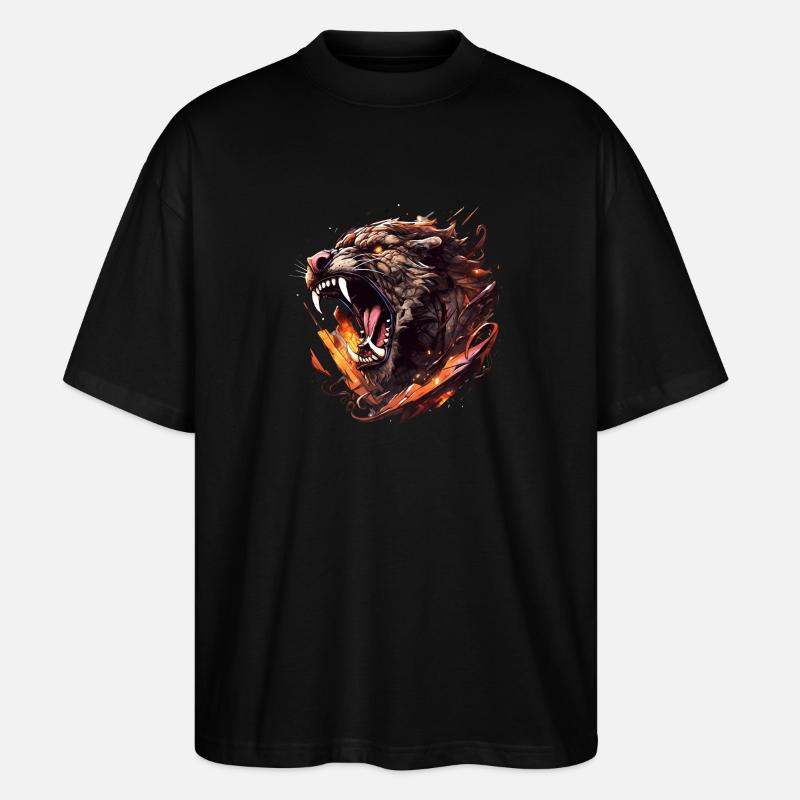 Säbelzahntiger - Sabertooth v4 - Stanley/Stella Oversized Unisex Bio T-Shirt Blaster 2.0 - Schwarz