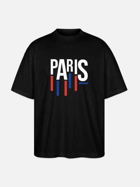 Classic Paris Souvenir - Stanley/Stella Oversized Unisex Organic T-shirt Blaster 2.0 - black