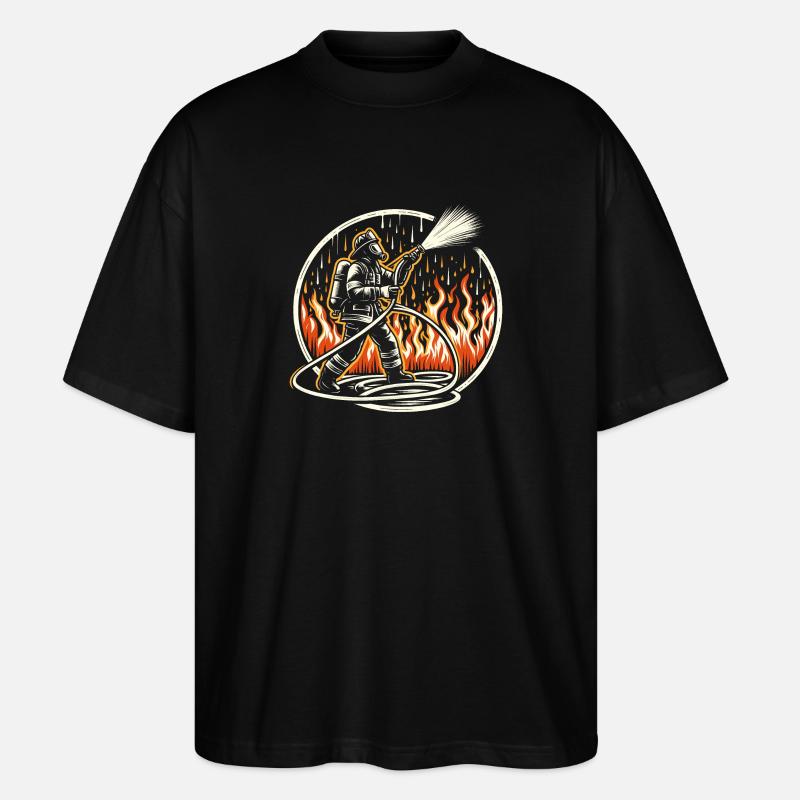 Pompier - T-shirt bio Blaster 2.0 coupe oversize Stanley/Stella Unisexe - noir