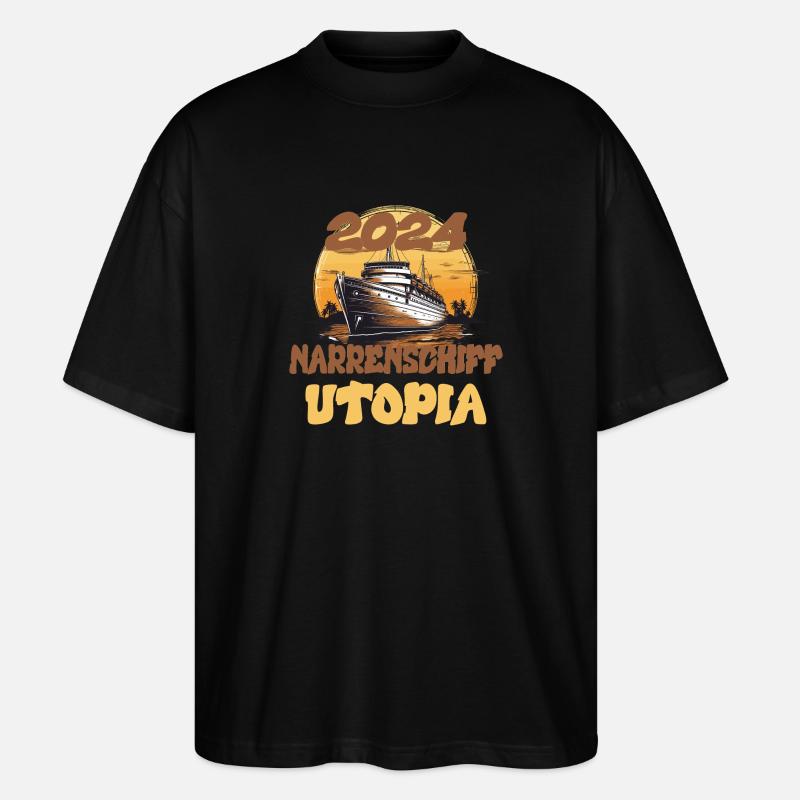 Ship of Fools Utopia, citation - T-shirt bio Blaster 2.0 coupe oversize Stanley/Stella Unisexe - noir
