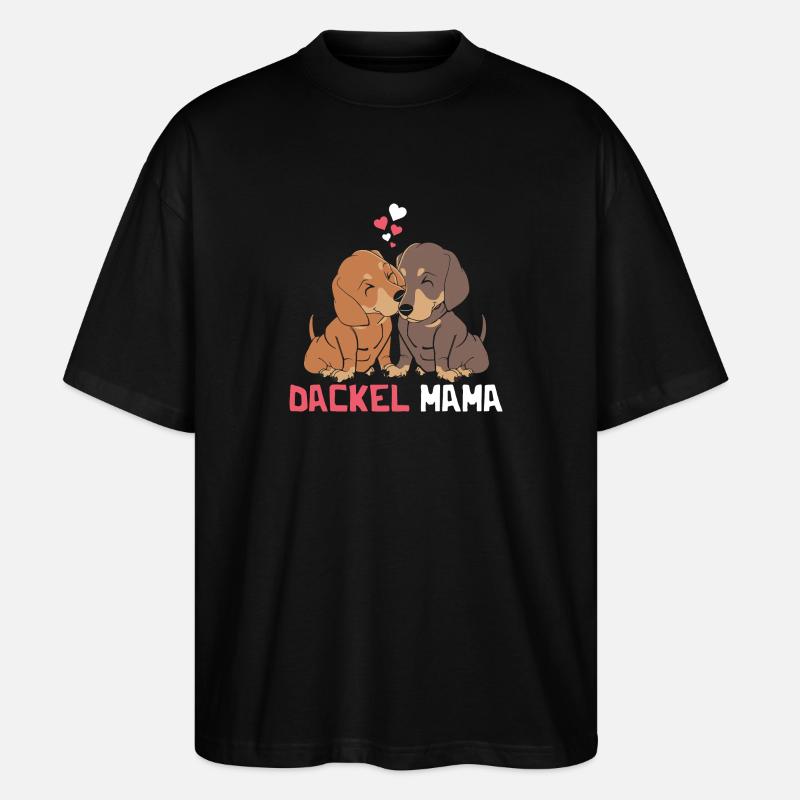 Beste Dackelmama - Stanley/Stella Oversized Unisex Bio T-Shirt Blaster 2.0 - Schwarz