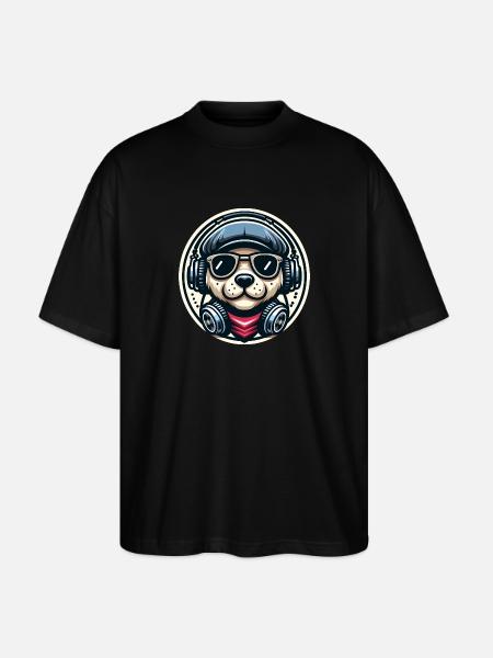 Music Dog - Stanley/Stella Oversized Unisex Organic T-shirt Blaster 2.0 - black