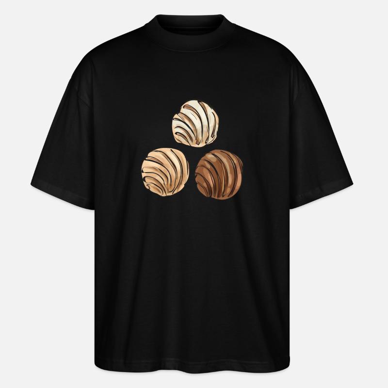 Concha Hispanic Mexican Pan Dulce - Stanley/Stella Oversized Unisex Organic T-shirt Blaster 2.0 - black