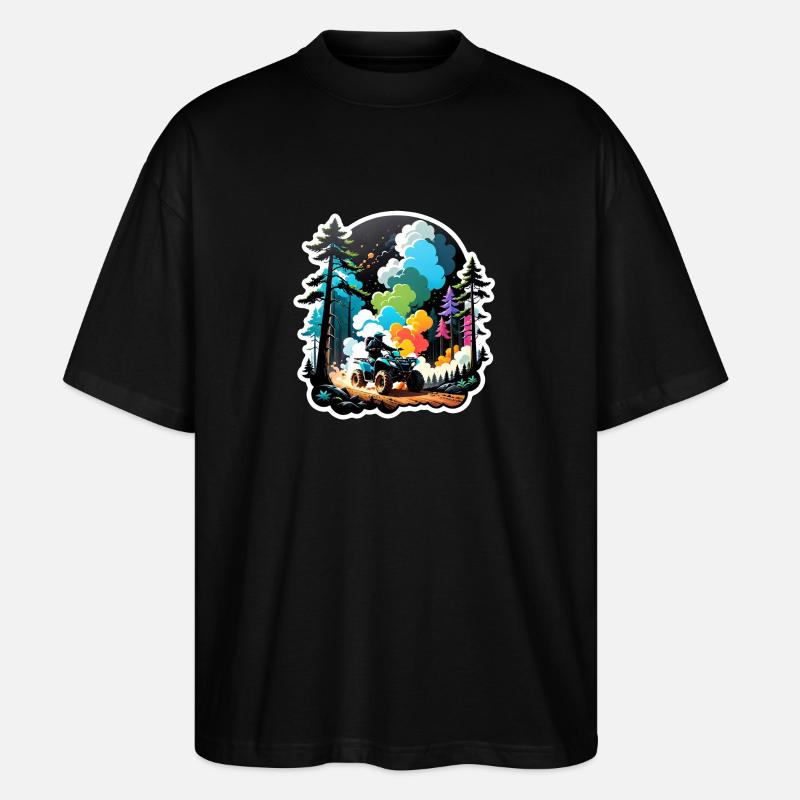quad et tout terrain - T-shirt bio Blaster 2.0 coupe oversize Stanley/Stella Unisexe - noir