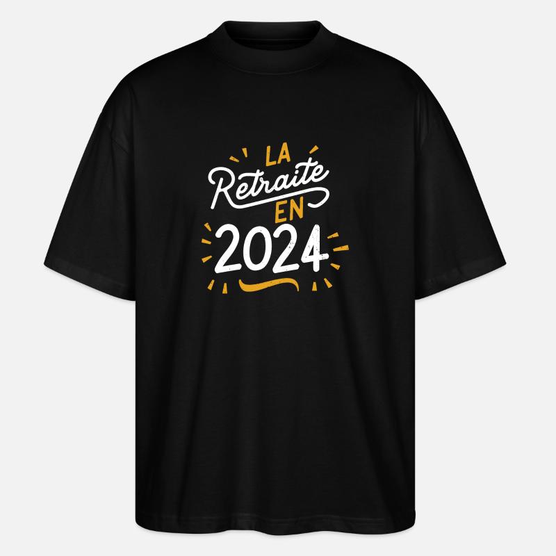 La retraite en 2024 - T-shirt bio Blaster 2.0 coupe oversize Stanley/Stella Unisexe - noir