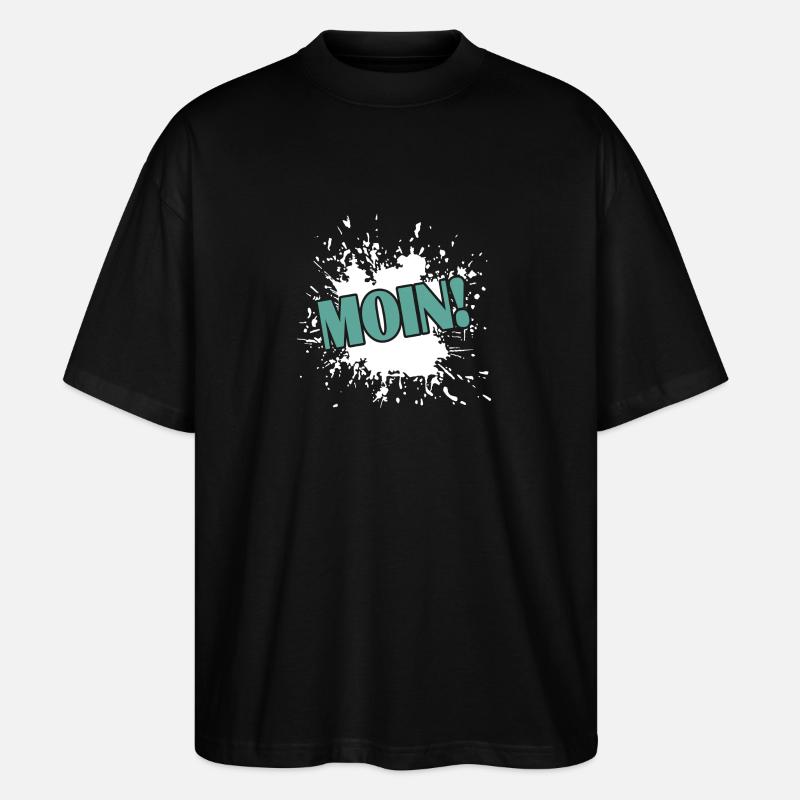 Moin! - Stanley/Stella Oversized Unisex Bio T-Shirt Blaster 2.0 - Schwarz