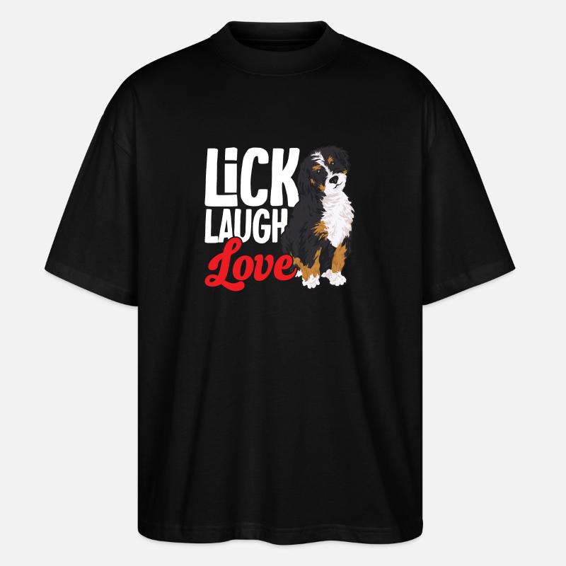 Bernedoodle Hund - Stanley/Stella Oversized Unisex Bio T-Shirt Blaster 2.0 - Schwarz