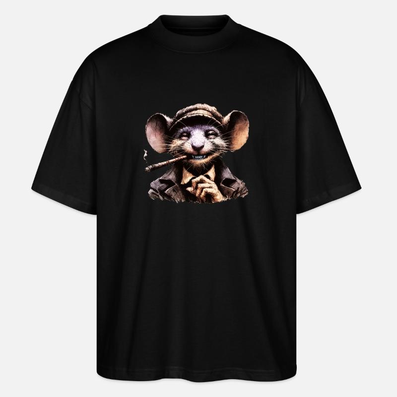 Zigarren-Maus - Stanley/Stella Oversized Unisex Bio T-Shirt Blaster 2.0 - Schwarz