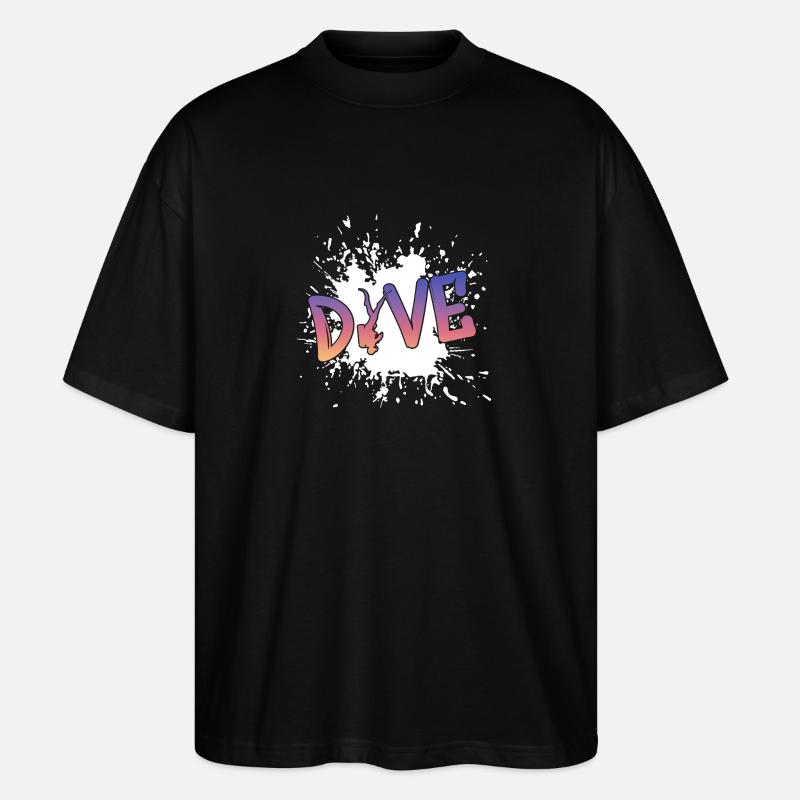 Scuba Diver - Stanley/Stella Oversized Unisex Bio T-Shirt Blaster 2.0 - Schwarz