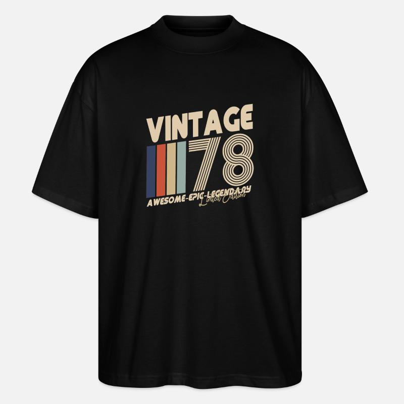 1978 - T-shirt bio Blaster 2.0 coupe oversize Stanley/Stella Unisexe - noir