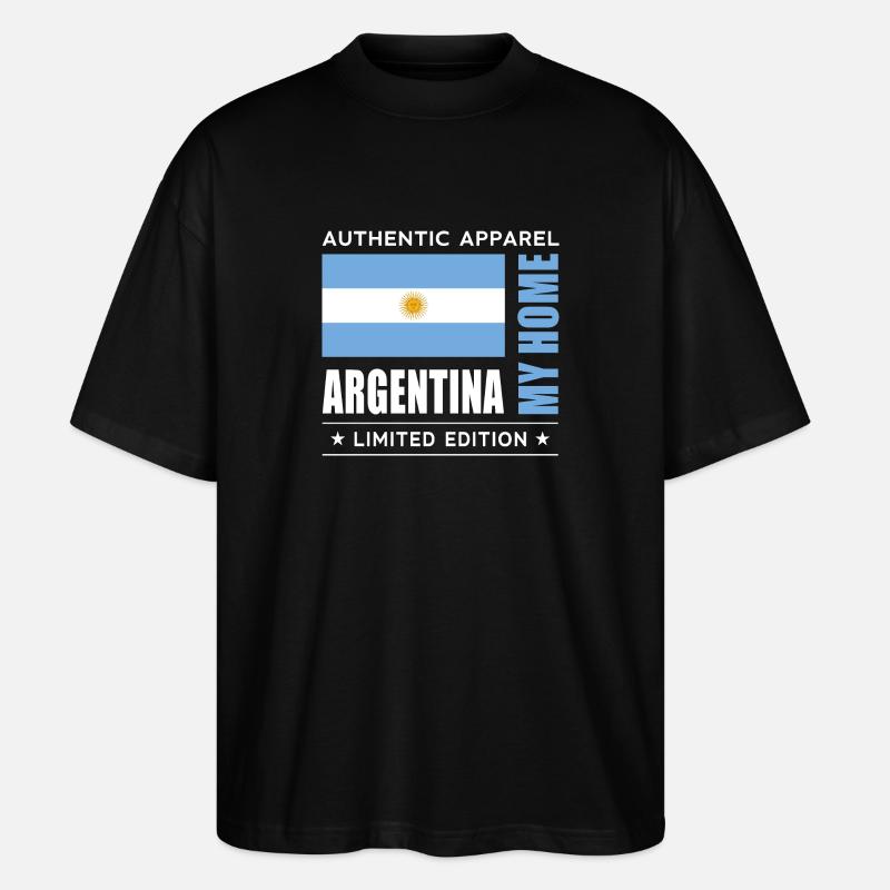 Argentina - Stanley/Stella Oversized Unisex Bio T-Shirt Blaster 2.0 - Schwarz