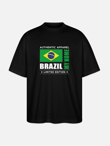 Brésil - T-shirt bio Blaster 2.0 coupe oversize Stanley/Stella Unisexe - noir