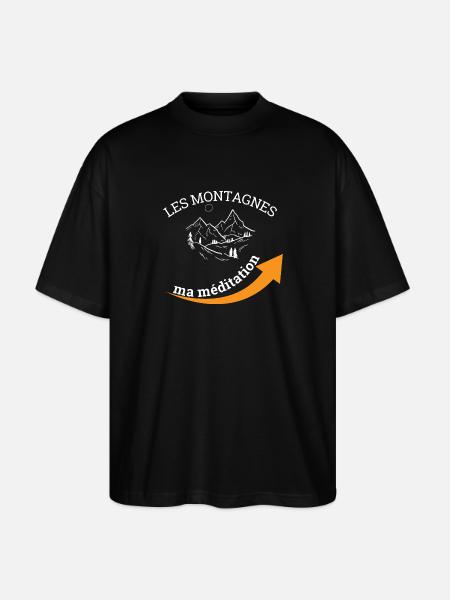 The mountains, my meditation - Stanley/Stella Oversized Unisex Organic T-shirt Blaster 2.0 - black