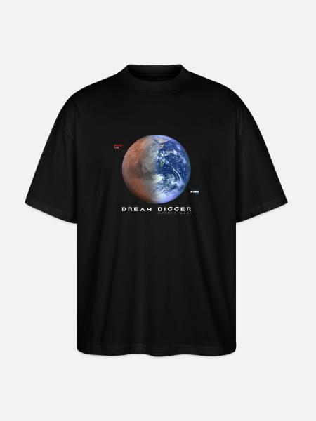 Chemise Mars, Rêvez plus grand et Occupy Mars - T-shirt bio Blaster 2.0 coupe oversize Stanley/Stella Unisexe - noir