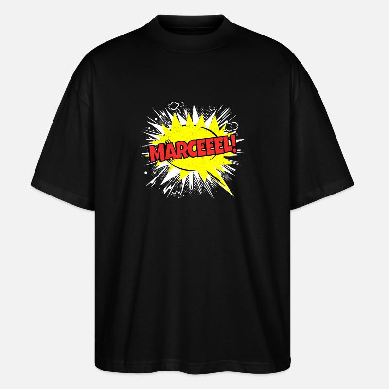 Marcel Navn Sjov tale Bubble Marceeel! - Stanley/Stella Oversize Unisex Øko T-shirt Blaster 2.0 - sort