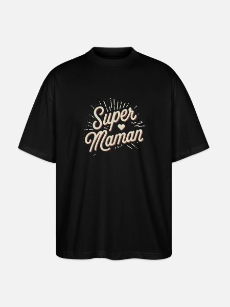 Super maman - T-shirt bio Blaster 2.0 coupe oversize Stanley/Stella Unisexe - noir