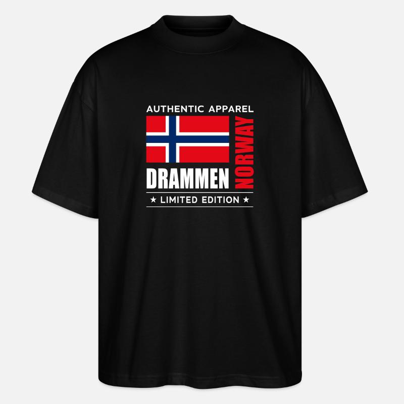 Drammen - Stanley/Stella Oversized Unisex Bio T-Shirt Blaster 2.0 - Schwarz