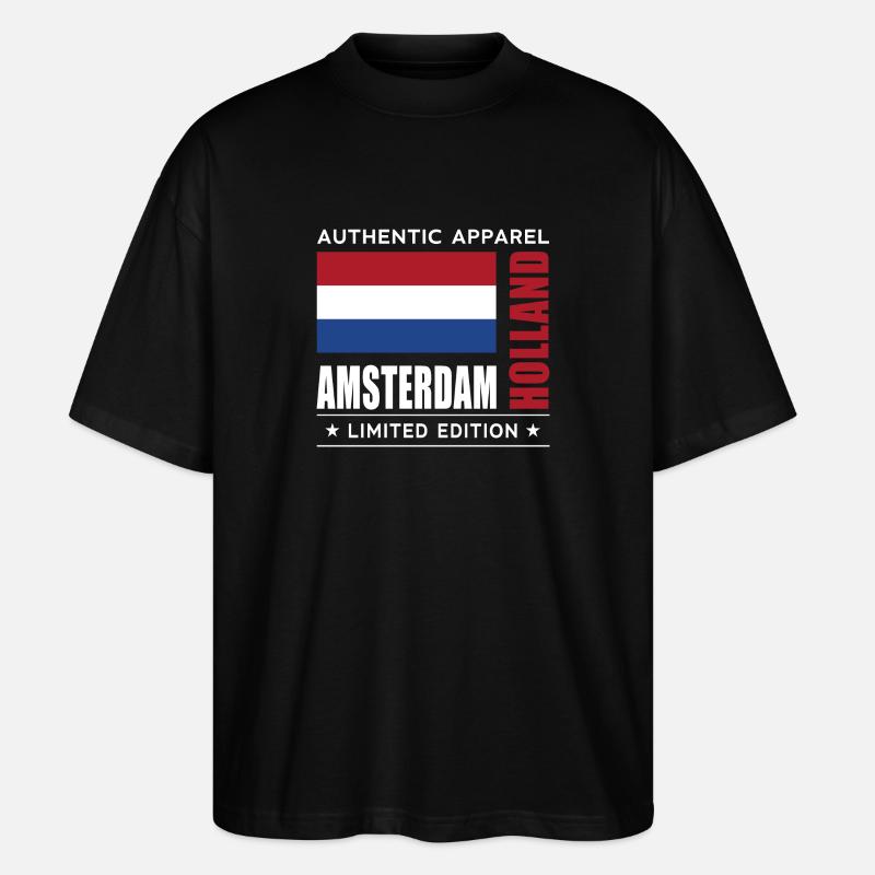 Amsterdam - T-shirt bio Blaster 2.0 coupe oversize Stanley/Stella Unisexe - noir