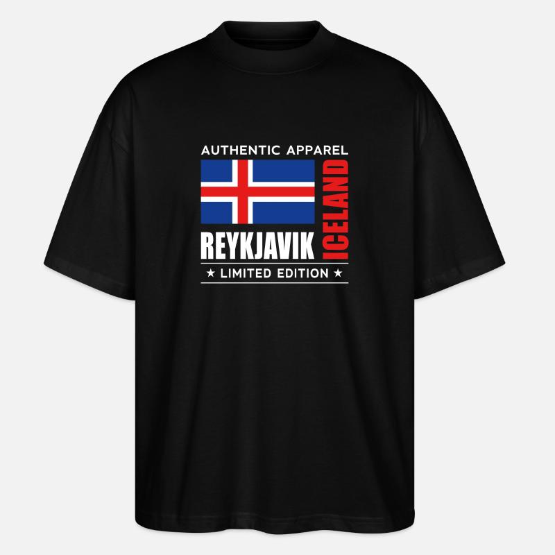 Reykjavik - Stanley/Stella Oversized Unisex Bio T-Shirt Blaster 2.0 - Schwarz