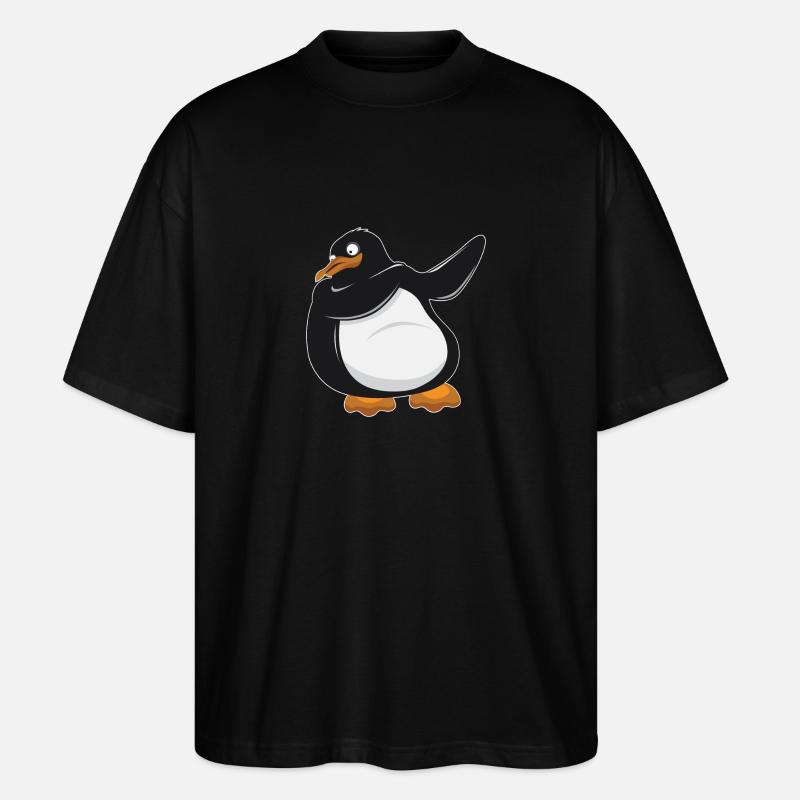 Dabbing penguin - penguin - Stanley/Stella Oversized Unisex Organic T-shirt Blaster 2.0 - black