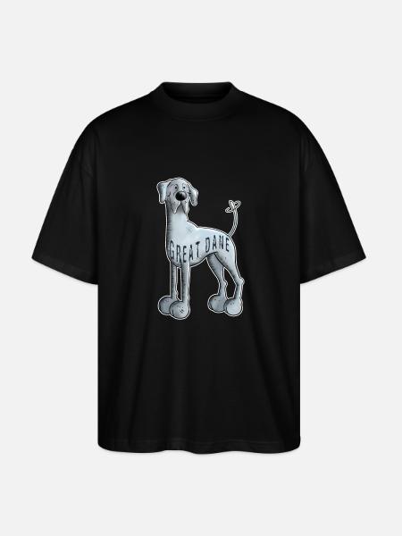 Süße Deutsche Dogge - Stanley/Stella Oversized Unisex Bio T-Shirt Blaster 2.0 - Schwarz