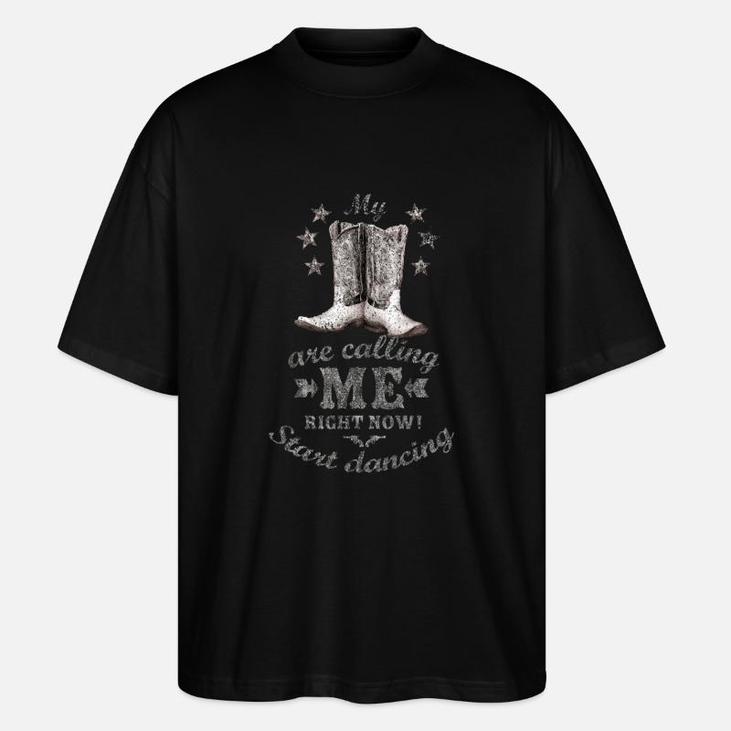 kl_linedance60a - Stanley/Stella Oversized Unisex Bio T-Shirt Blaster 2.0 - Schwarz