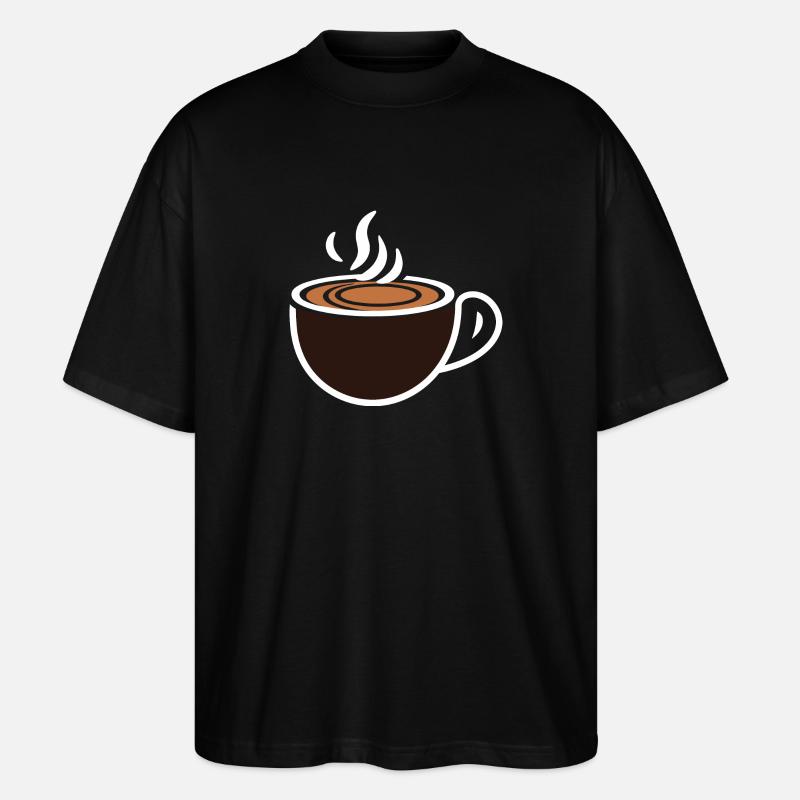 Humour petit chocolat chaud - T-shirt bio Blaster 2.0 coupe oversize Stanley/Stella Unisexe - noir