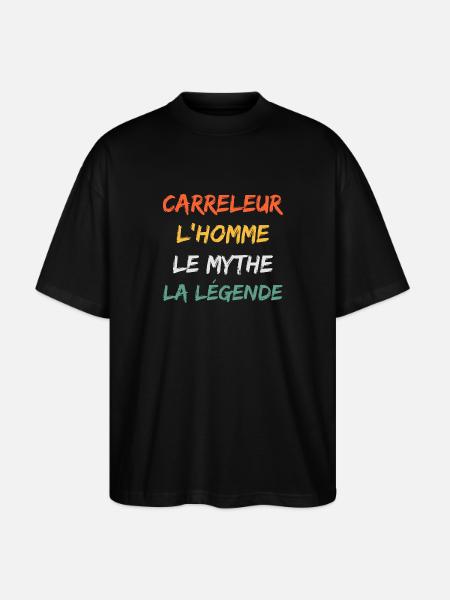 carreleur - T-shirt bio Blaster 2.0 coupe oversize Stanley/Stella Unisexe - noir