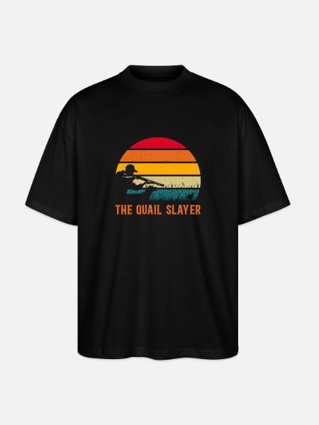 Quail Bird - Stanley/Stella Oversized Unisex Organic T-shirt Blaster 2.0 - black