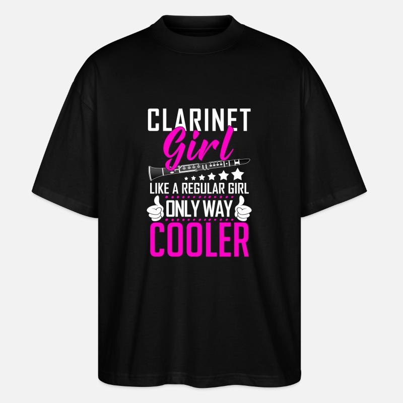 clarinette Fille - T-shirt bio Blaster 2.0 coupe oversize Stanley/Stella Unisexe - noir