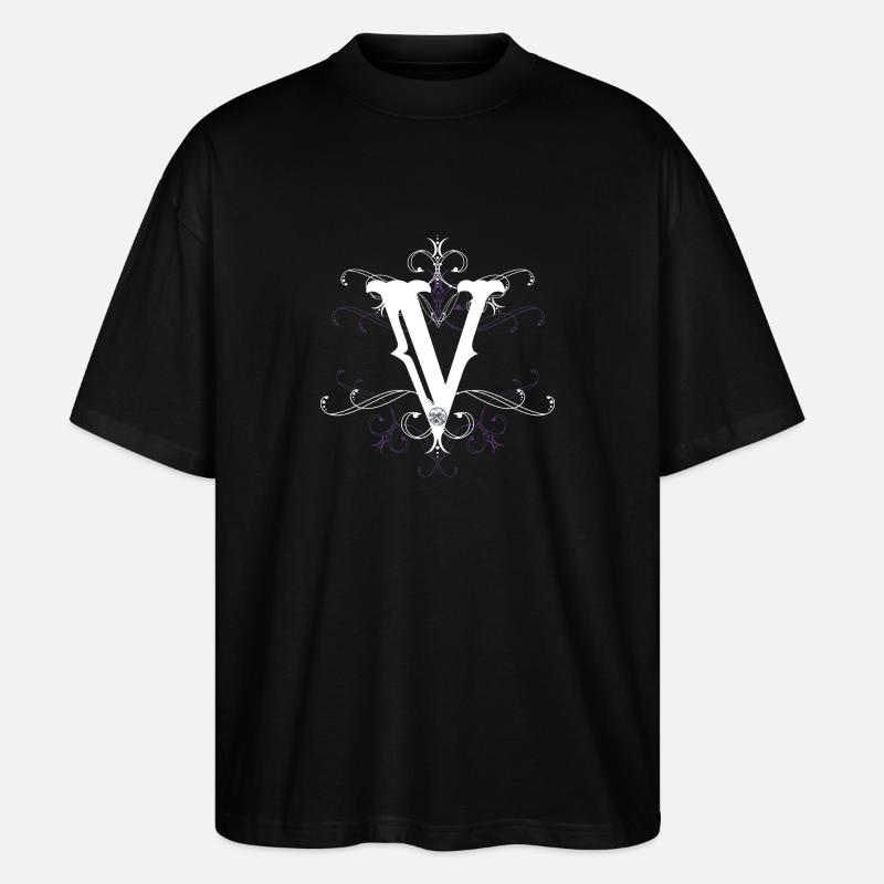 Buchstabe V Buchstabe-V - Stanley/Stella Oversized Unisex Bio T-Shirt Blaster 2.0 - Schwarz