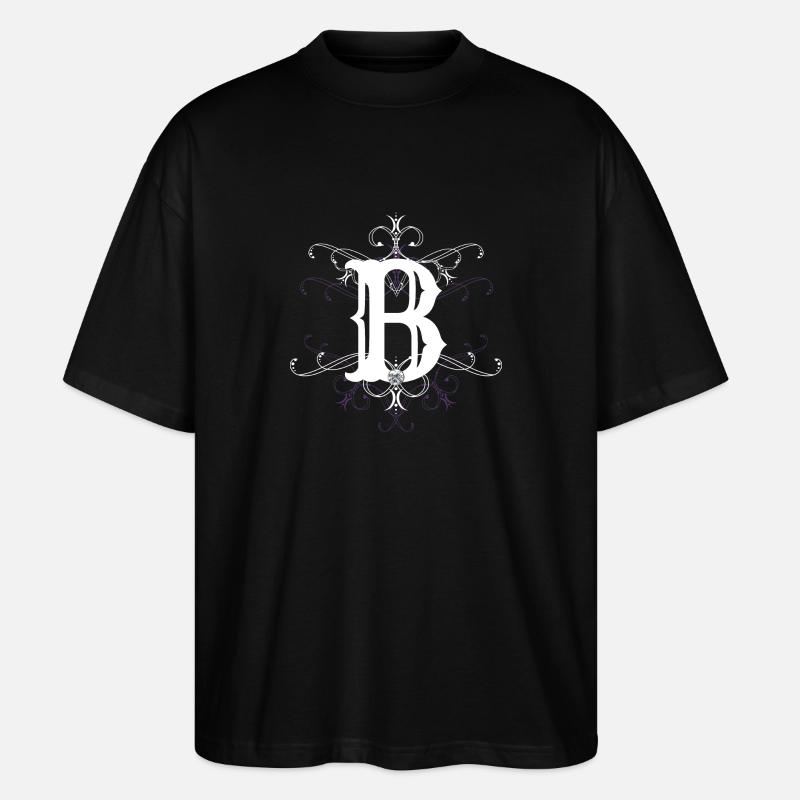 Buchstabe B Buchstabe-B - Stanley/Stella Oversized Unisex Bio T-Shirt Blaster 2.0 - Schwarz