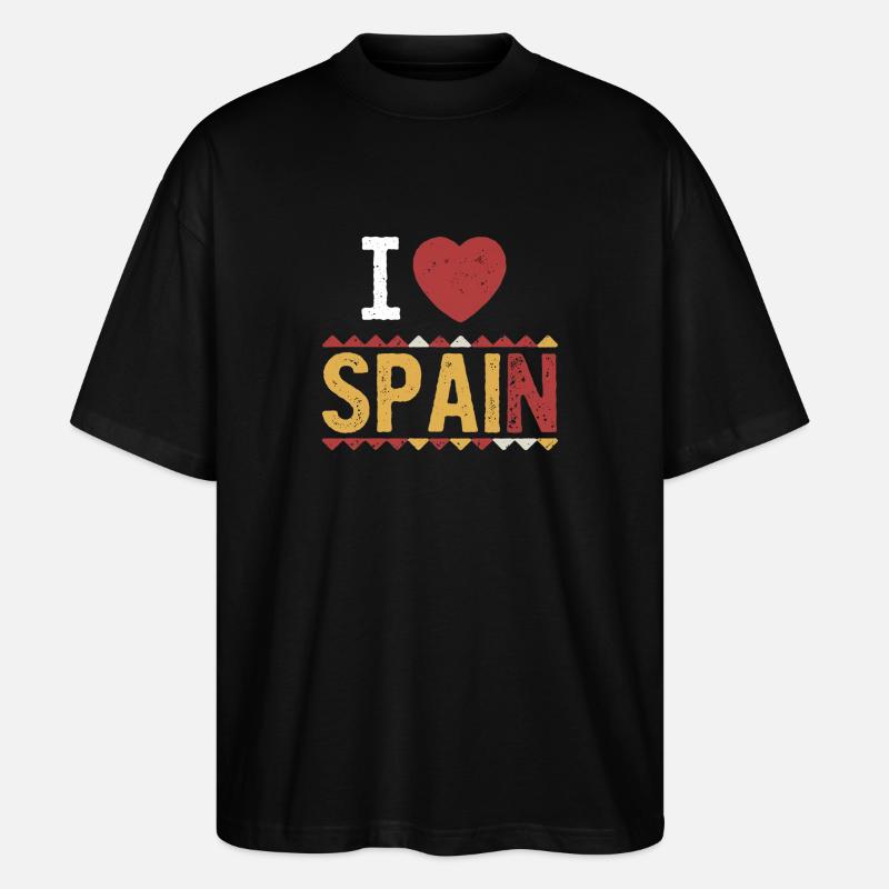 i love spain - Stanley/Stella Oversized Unisex Bio T-Shirt Blaster 2.0 - Schwarz