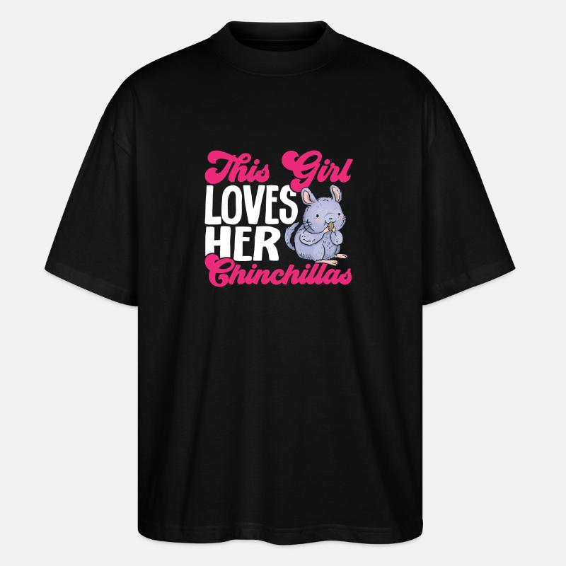 Chinchilla - Stanley/Stella Oversized Unisex Bio T-Shirt Blaster 2.0 - Schwarz