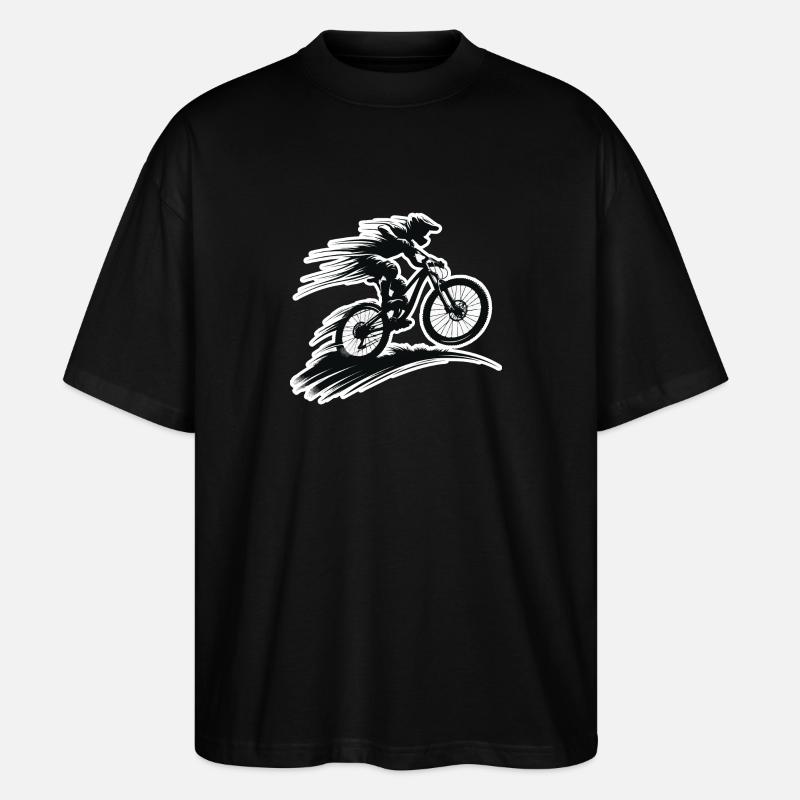 Mountainbike Design - Stanley/Stella Oversized Unisex Bio T-Shirt Blaster 2.0 - Schwarz