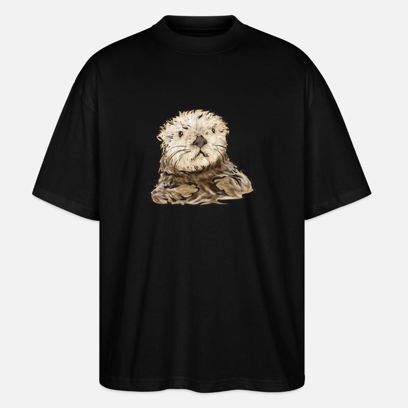 Loutre de mer - T-shirt bio Blaster 2.0 coupe oversize Stanley/Stella Unisexe - noir