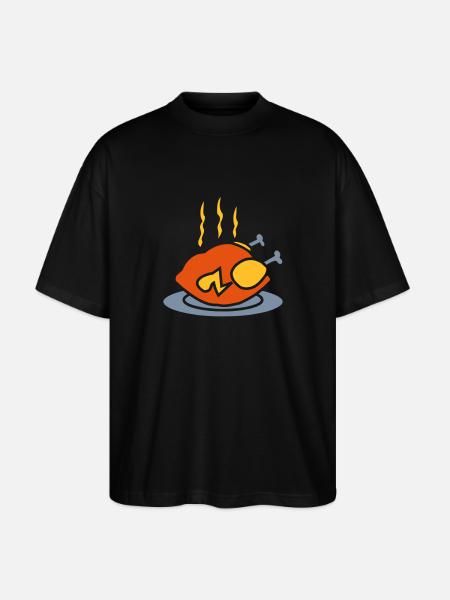 tasty roasted chicken - Stanley/Stella Oversized Unisex Organic T-shirt Blaster 2.0 - black