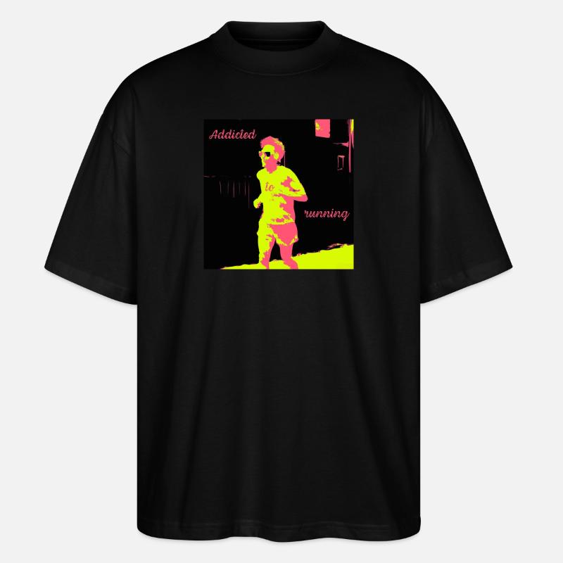 Jogger, laufsüchtiger Mann - Stanley/Stella Oversized Unisex Bio T-Shirt Blaster 2.0 - Schwarz