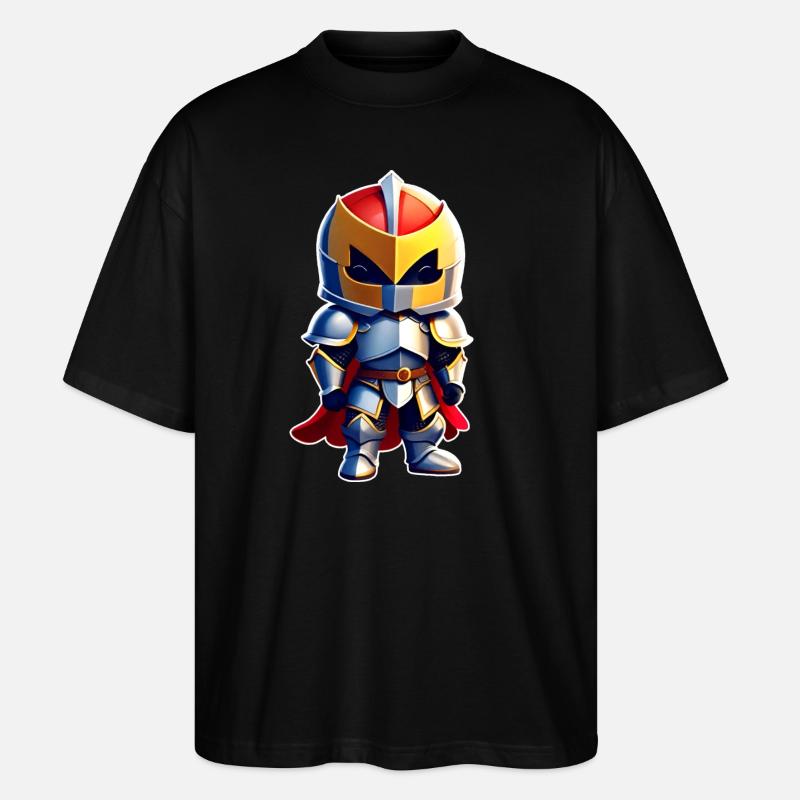 Niedlicher Ritter im Comic Style - Stanley/Stella Oversized Unisex Bio T-Shirt Blaster 2.0 - Schwarz