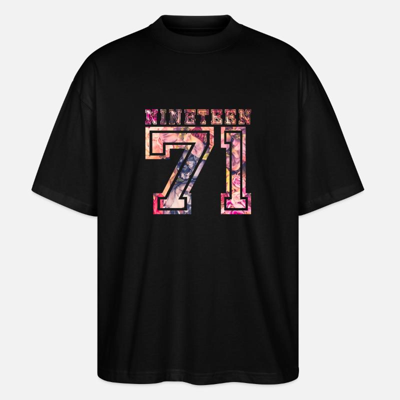NINETEEN 1971 B - Stanley/Stella Oversized Unisex Bio T-Shirt Blaster 2.0 - Schwarz