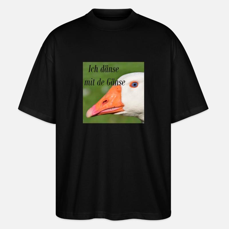 Je suis avec des oies - T-shirt bio Blaster 2.0 coupe oversize Stanley/Stella Unisexe - noir