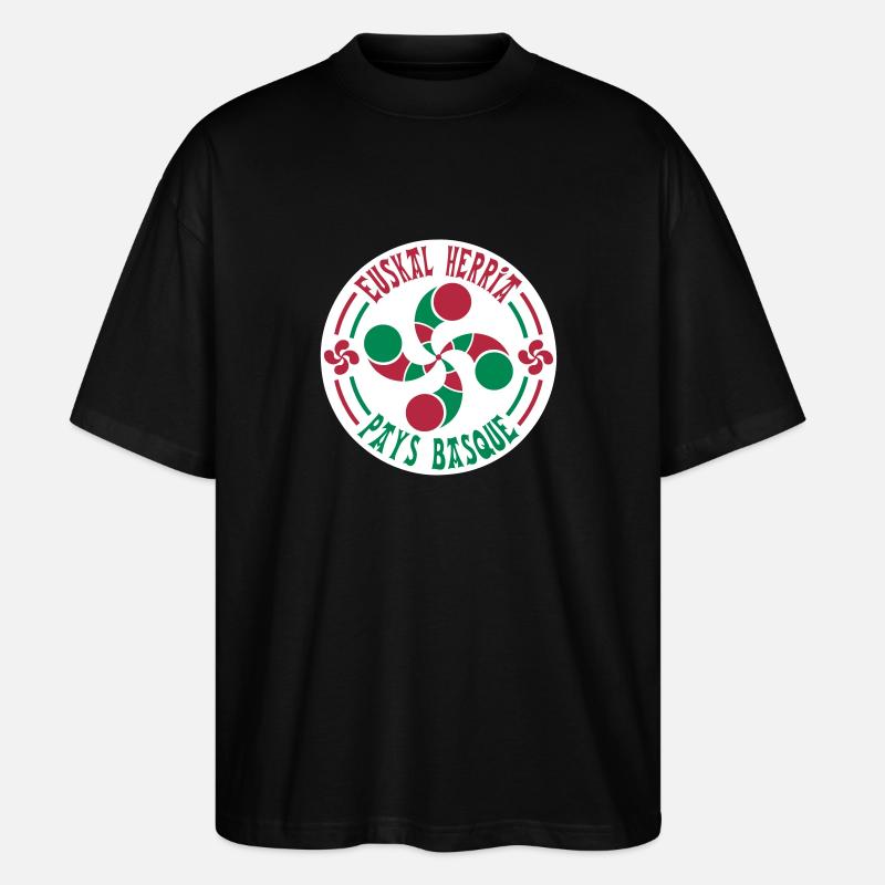 croix basque lauburu 59 - T-shirt bio Blaster 2.0 coupe oversize Stanley/Stella Unisexe - noir
