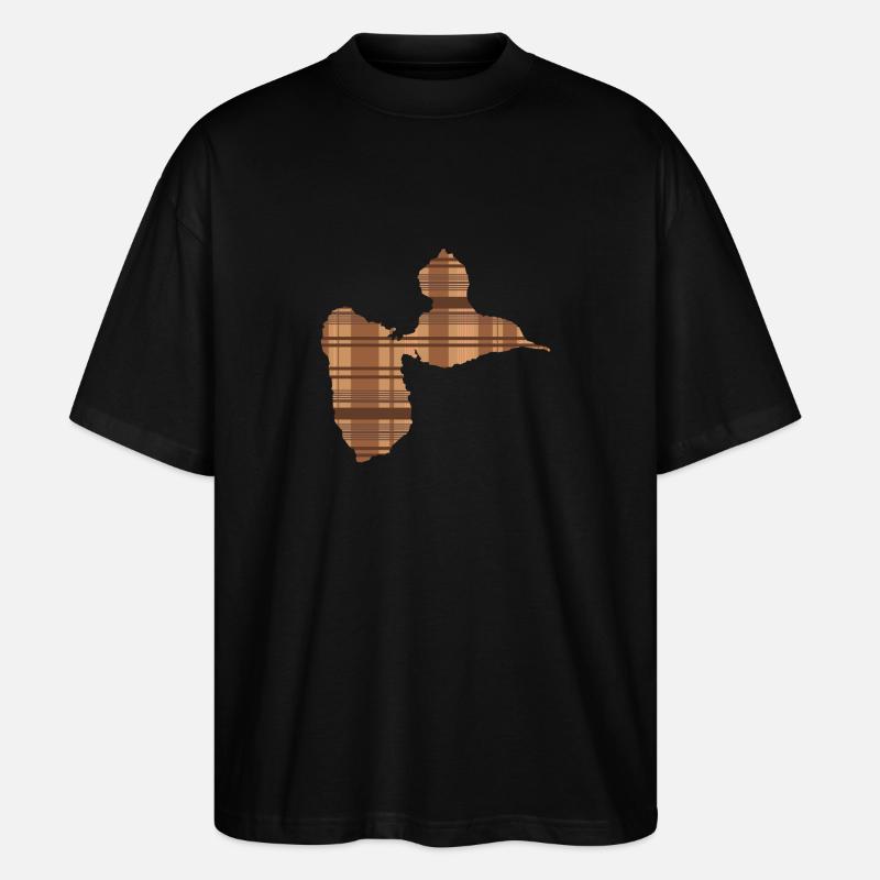 Tshirt gwada madrasse Marron - T-shirt bio Blaster 2.0 coupe oversize Stanley/Stella Unisexe - noir