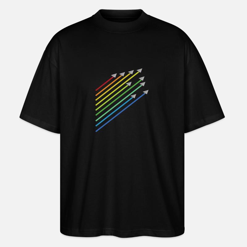 rainbow paper plane flight - T-shirt bio Blaster 2.0 coupe oversize Stanley/Stella Unisexe - noir