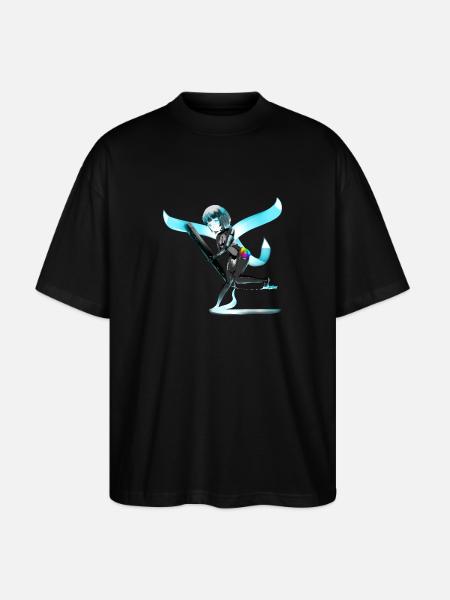 Shrimp Character OC - Stanley/Stella Oversized Unisex Organic T-shirt Blaster 2.0 - black