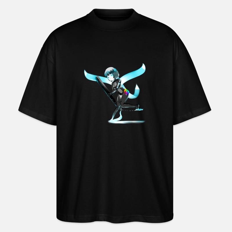 Huion OC Charakter - Stanley/Stella Oversized Unisex Bio T-Shirt Blaster 2.0 - Schwarz