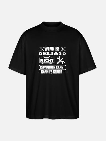 Elias - Handwerker Tshirt - Stanley/Stella Oversized Unisex Bio T-Shirt Blaster 2.0 - Schwarz