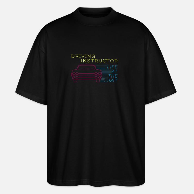 Driving instructor - driving instructor - driving school - gift - Stanley/Stella Oversized Unisex Organic T-shirt Blaster 2.0 - black