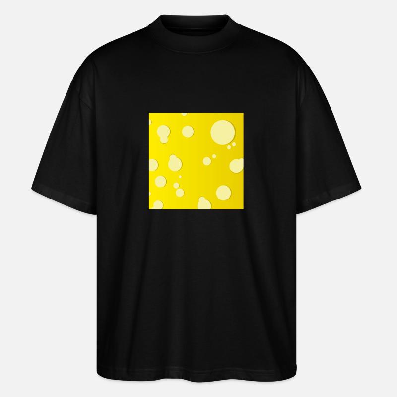 Cheese square - Stanley/Stella Oversized Unisex Organic T-shirt Blaster 2.0 - black