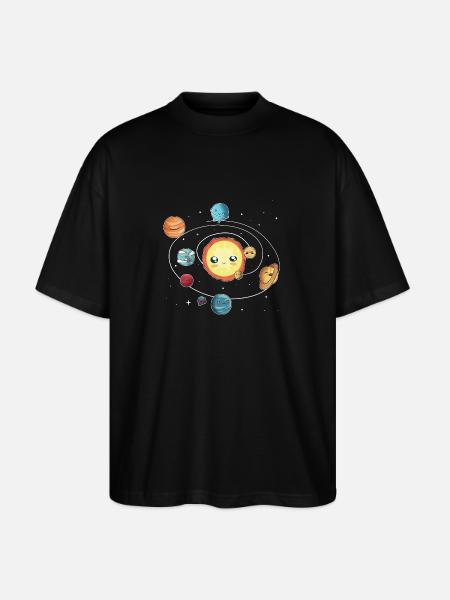 the solar system - Stanley/Stella Oversized Unisex Organic T-shirt Blaster 2.0 - black